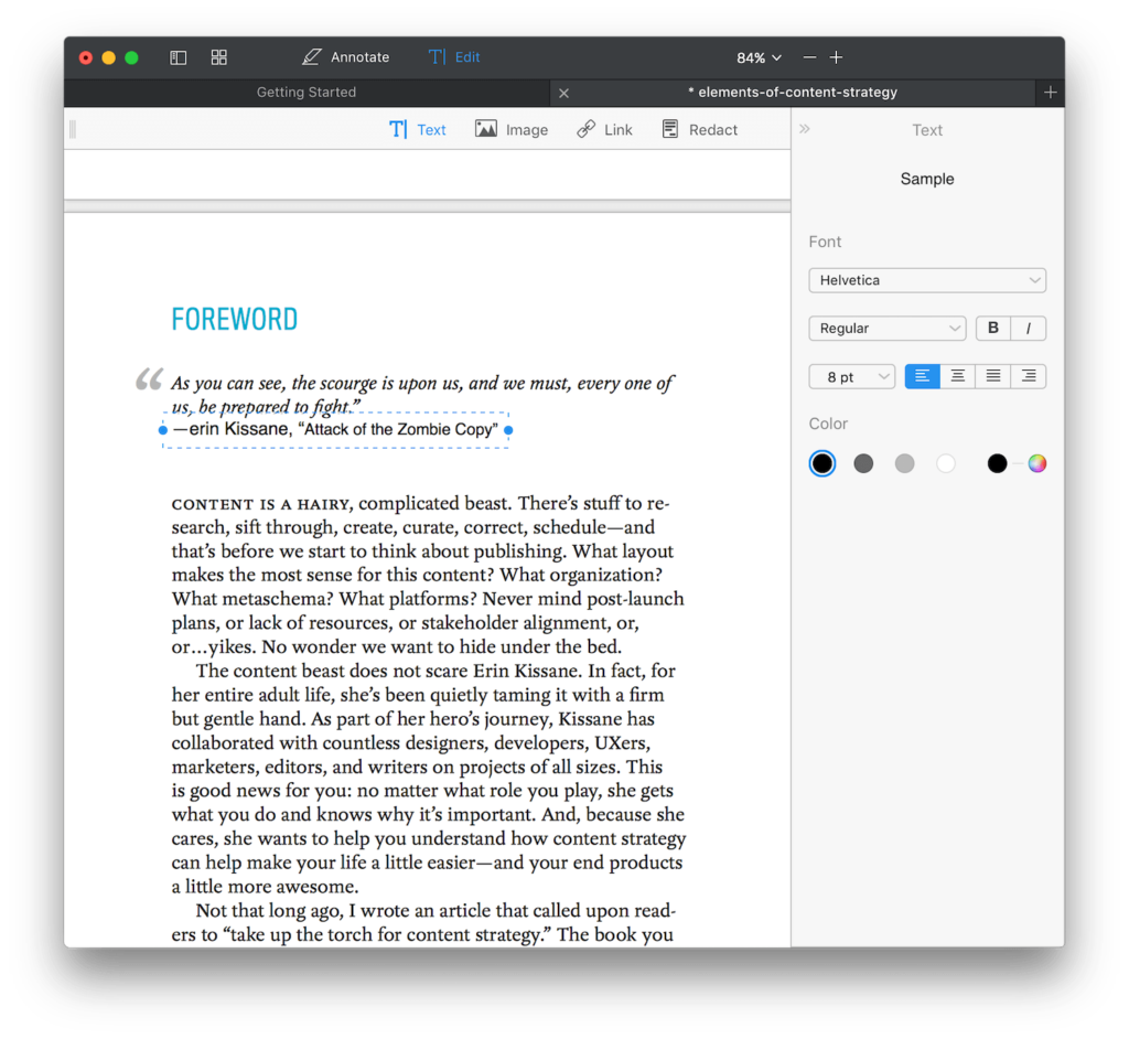 edit pdf text with PDF Expert