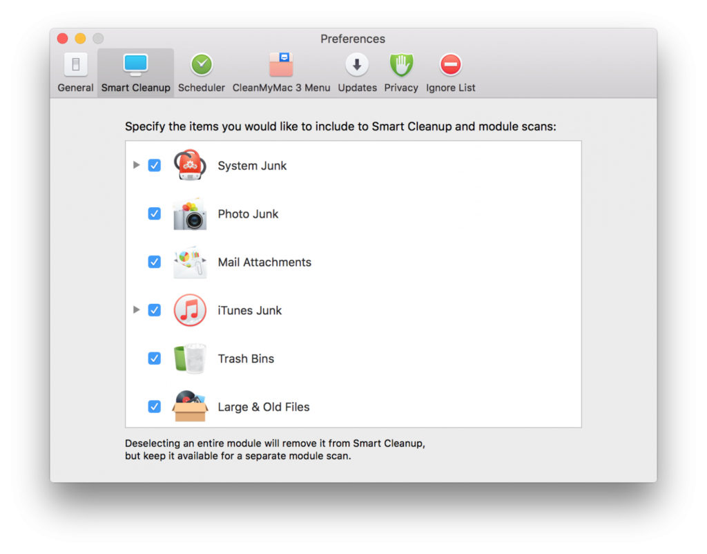 Mac Cleaner perference