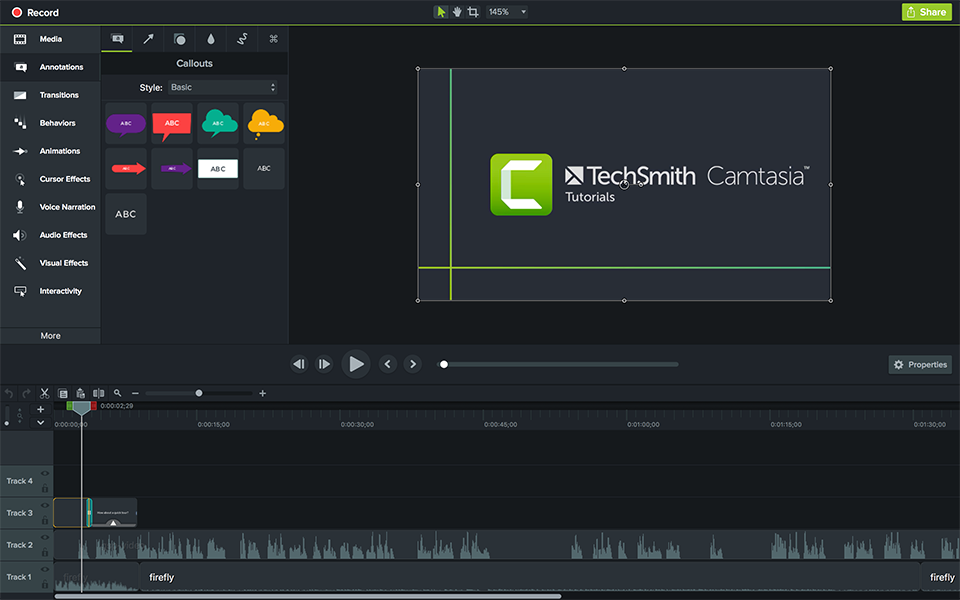 TechSmith Camtasia screenshot