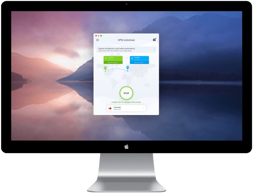 top 3 best vpn app for mac - VPN Unlimited scr