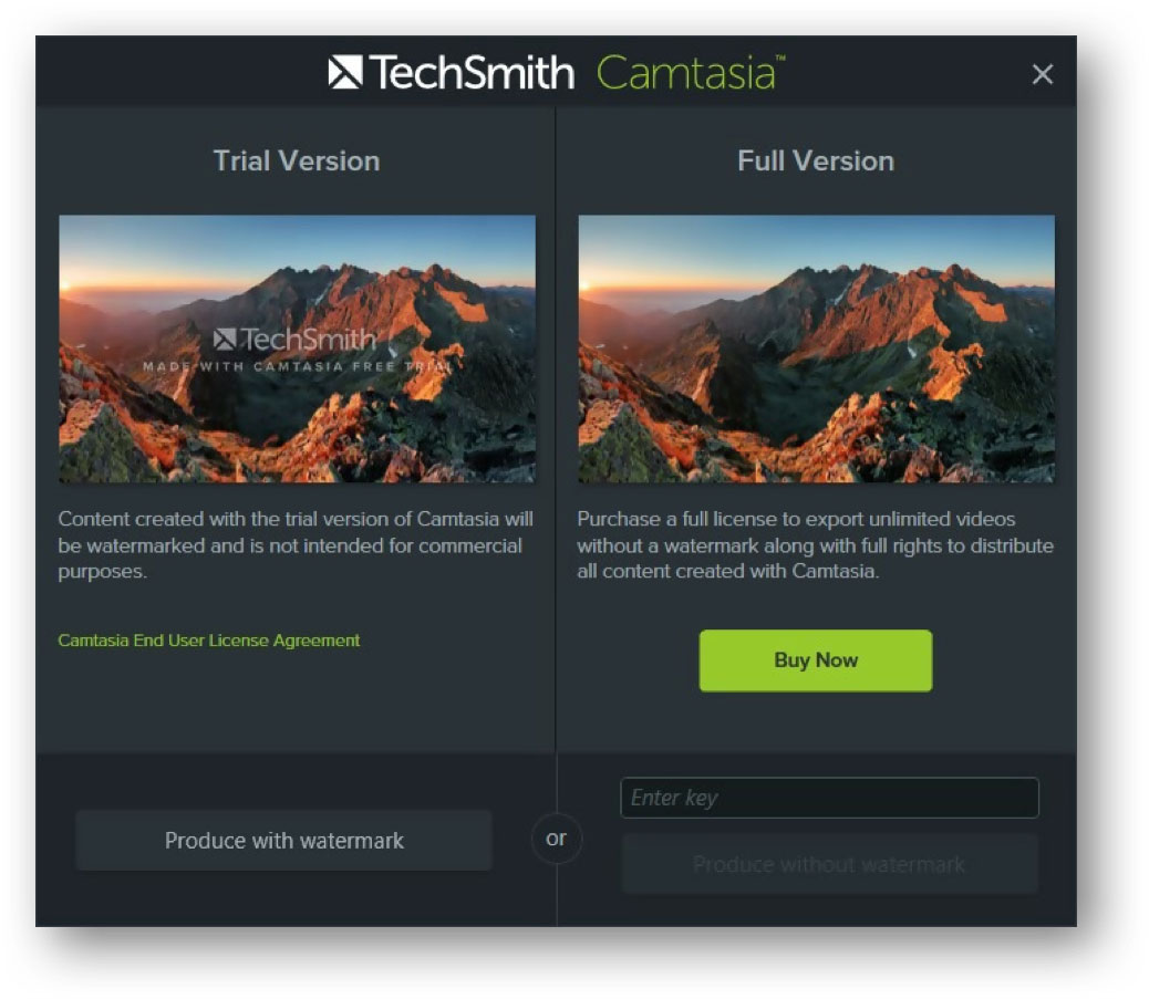 camtasia free trial watermark