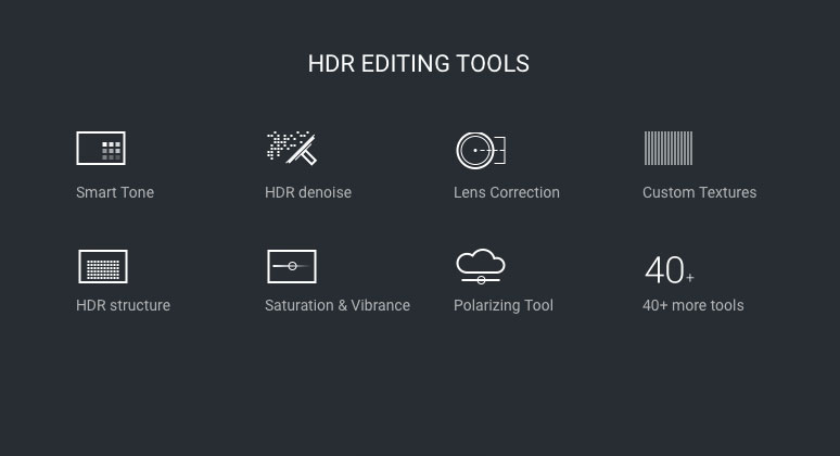 Aurora HDR editing tools