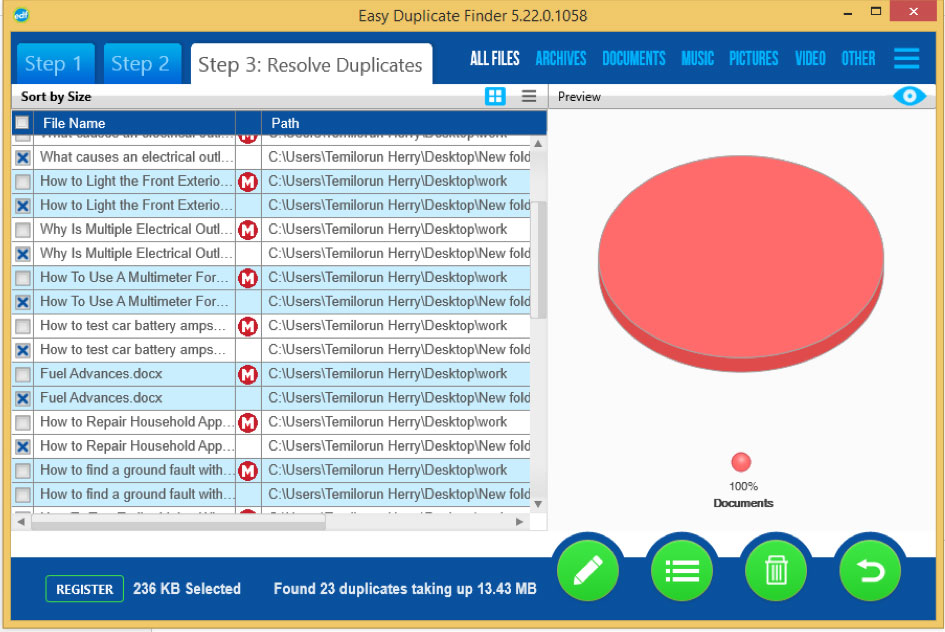 Easy Duplicate Finder compare folders