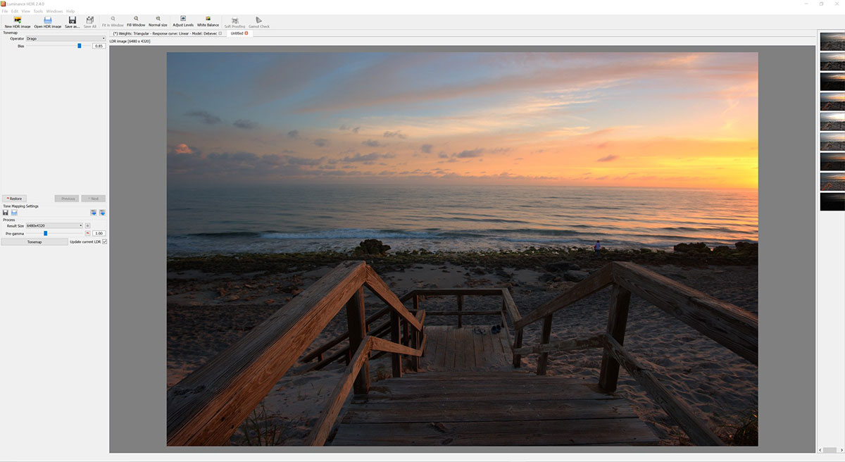 free HDR software - LuminanceHDR