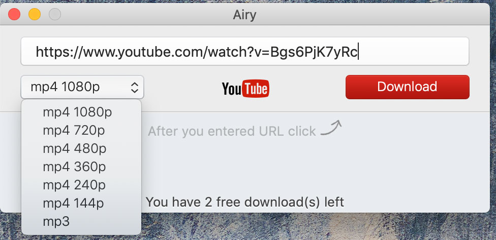 Airy downloading