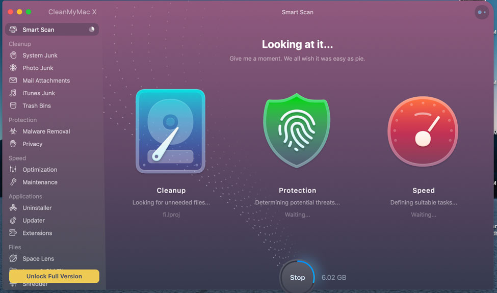 CleanMyMac X smart scan