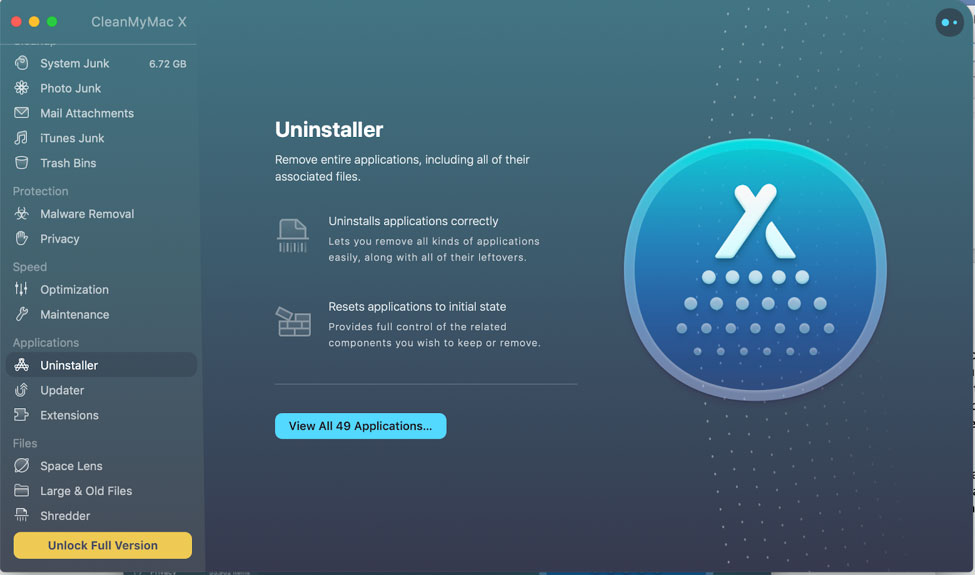 CleanMyMac X uninstalling