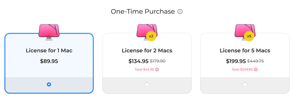 CleanMyMac X one-time price 