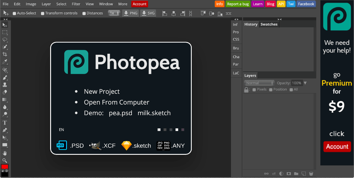 photopea free photo editor