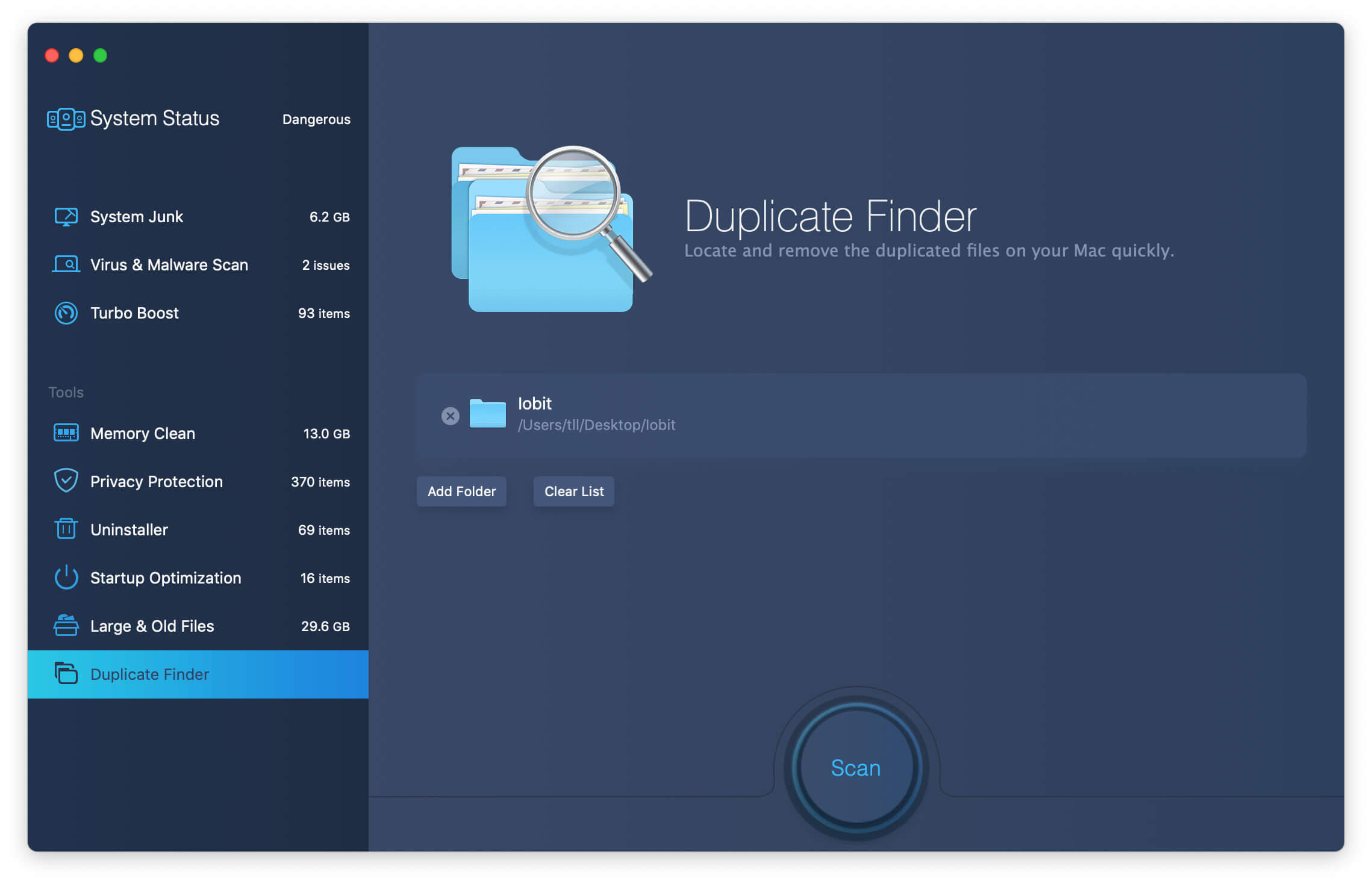 Macbooster duplicate finder