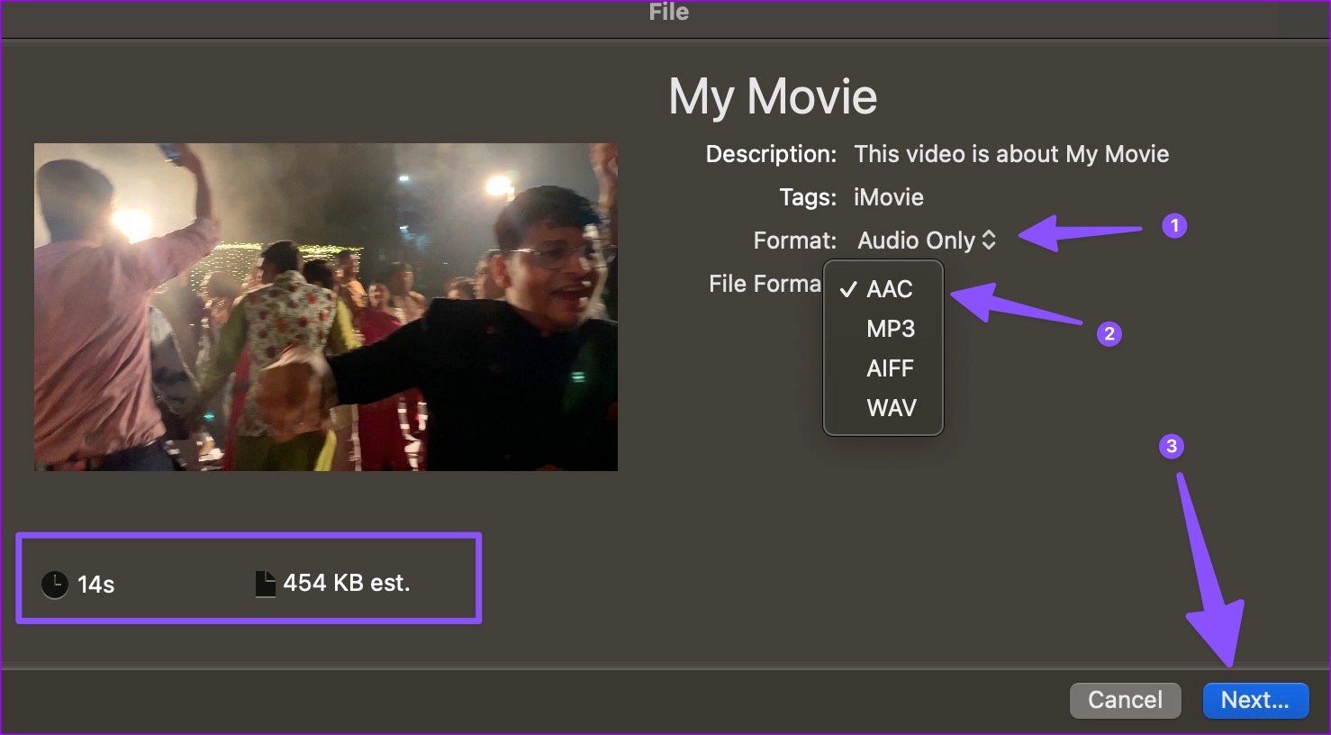 extract audio from video with iMovie free